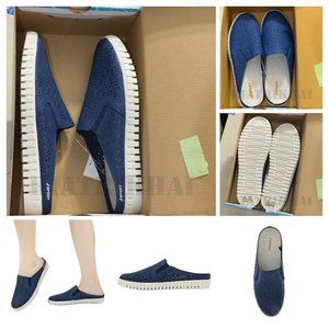 Navy Jsport Ladies' Floral‎ Mule Slip On Contoured Lightweight Shoe